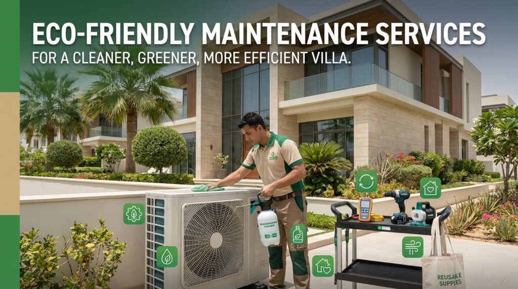 eco-friendly maintenance services for villas in Dubai